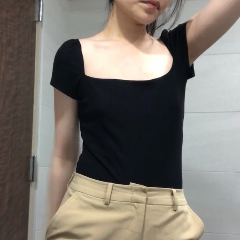 Reformation Square Neck Body Suit